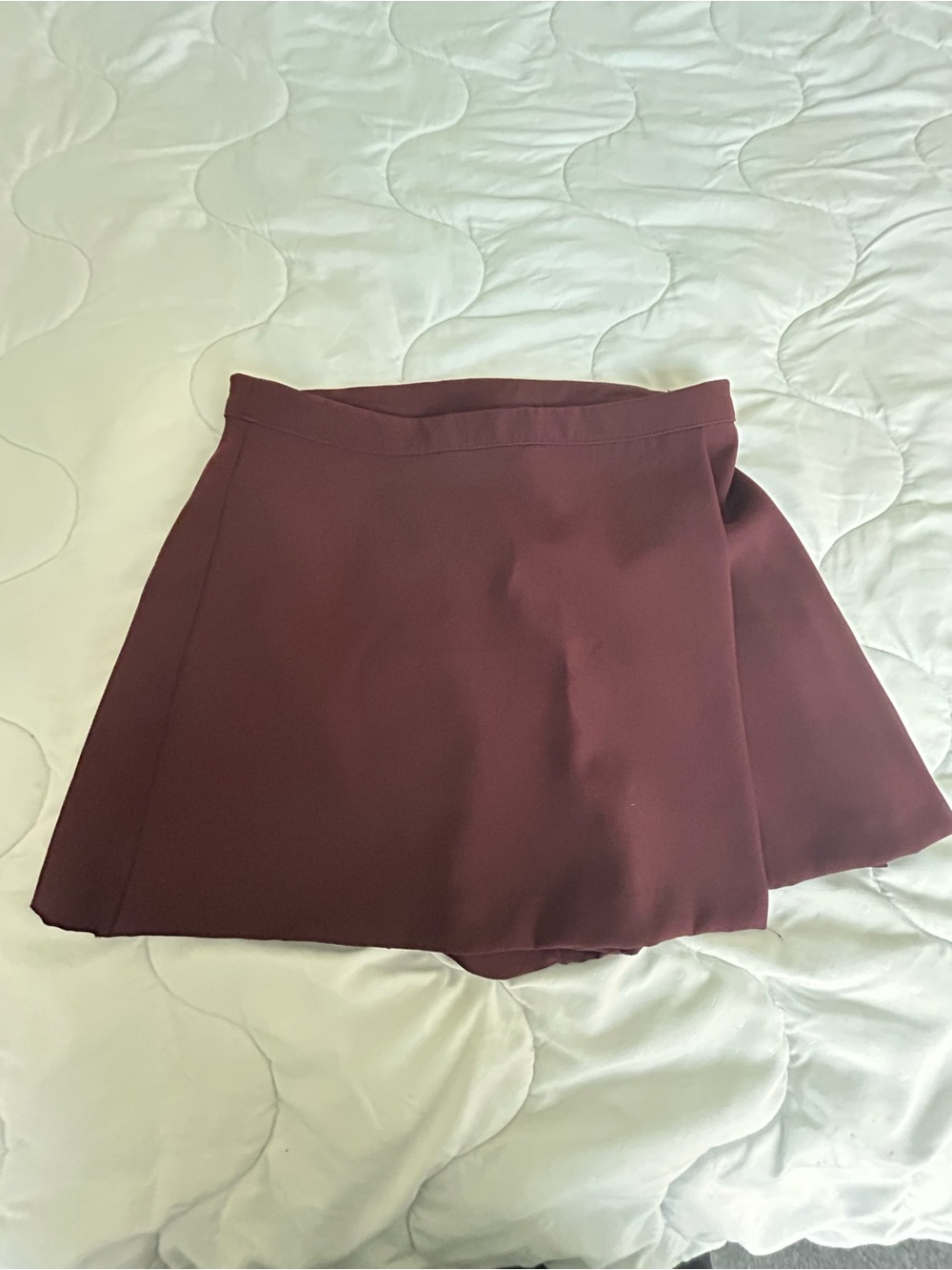 Burgundy A-Line Mini Skirt